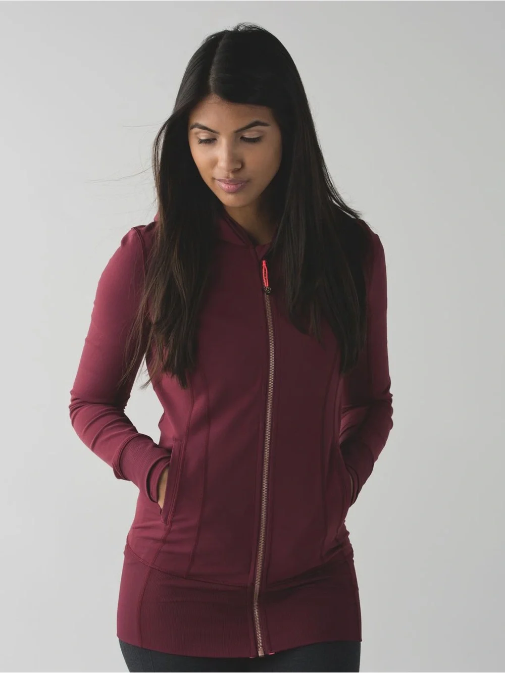 Lululemon Daily Practice Jacket in Wine Berry Size 8